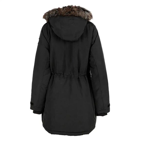 Spyder Coat Women’s Large Black Explorer Parka Zip Up Winter Hooded - Picture 10 of 10
